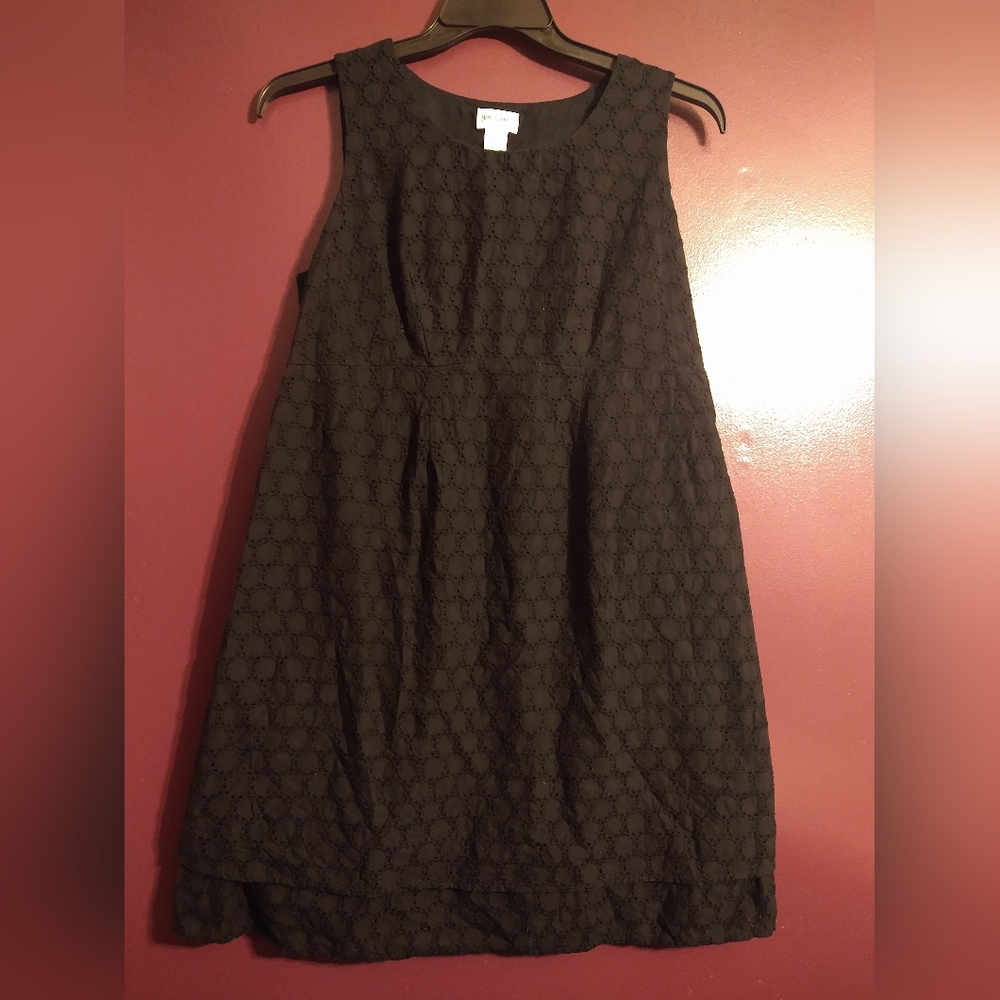 Motherhood Maternity Dress Black Size Large 100% Cotton